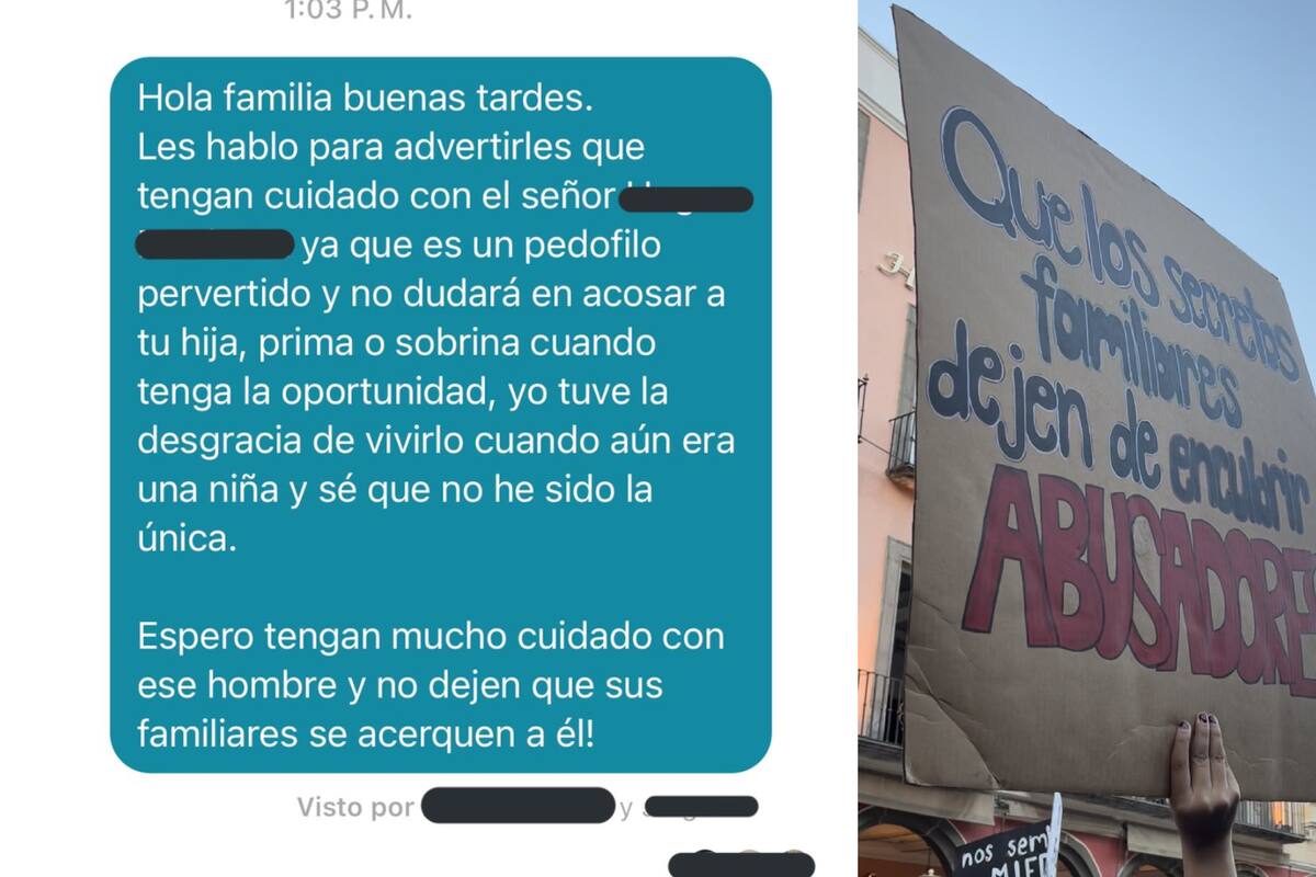 Expone que su tío la acosó siendo niña en grupo familiar; se entera que era su cumpleaños y él responde