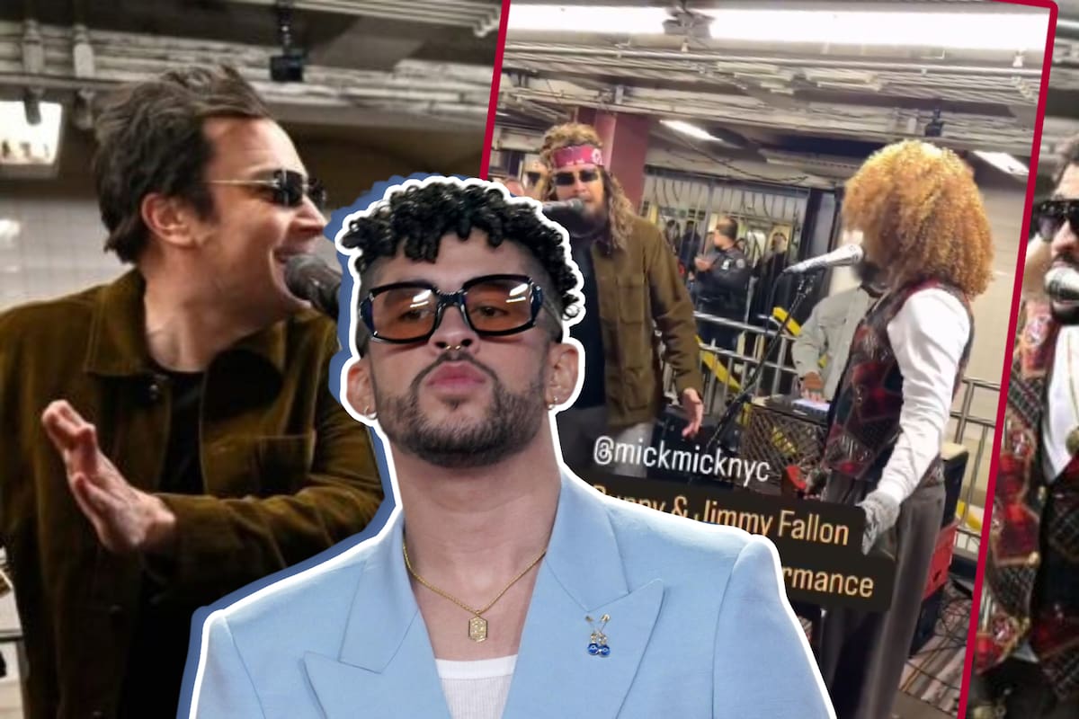 Bad Bunny y Jimmy Fallon ofrecen concierto sorpresa en metro de Nueva York