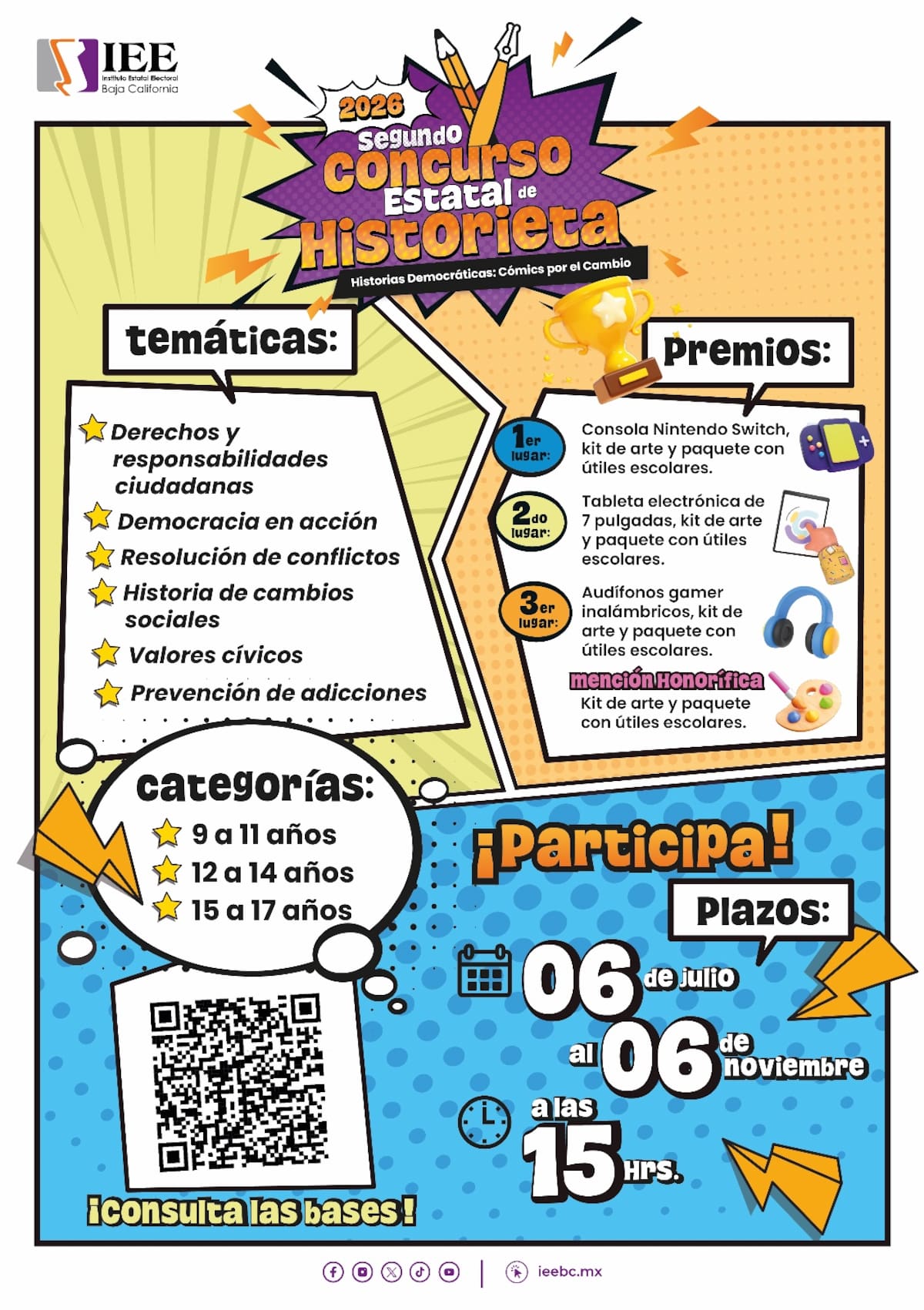 El registro para participar permanecerá abierto del 6 de julio al 6 de noviembre de 2026 hasta las 15:00 horas.│Foto: Cortesía