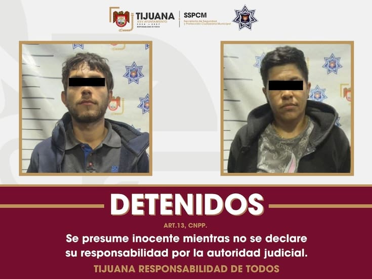 Detienen a dos personas por robo con violencia a comercio