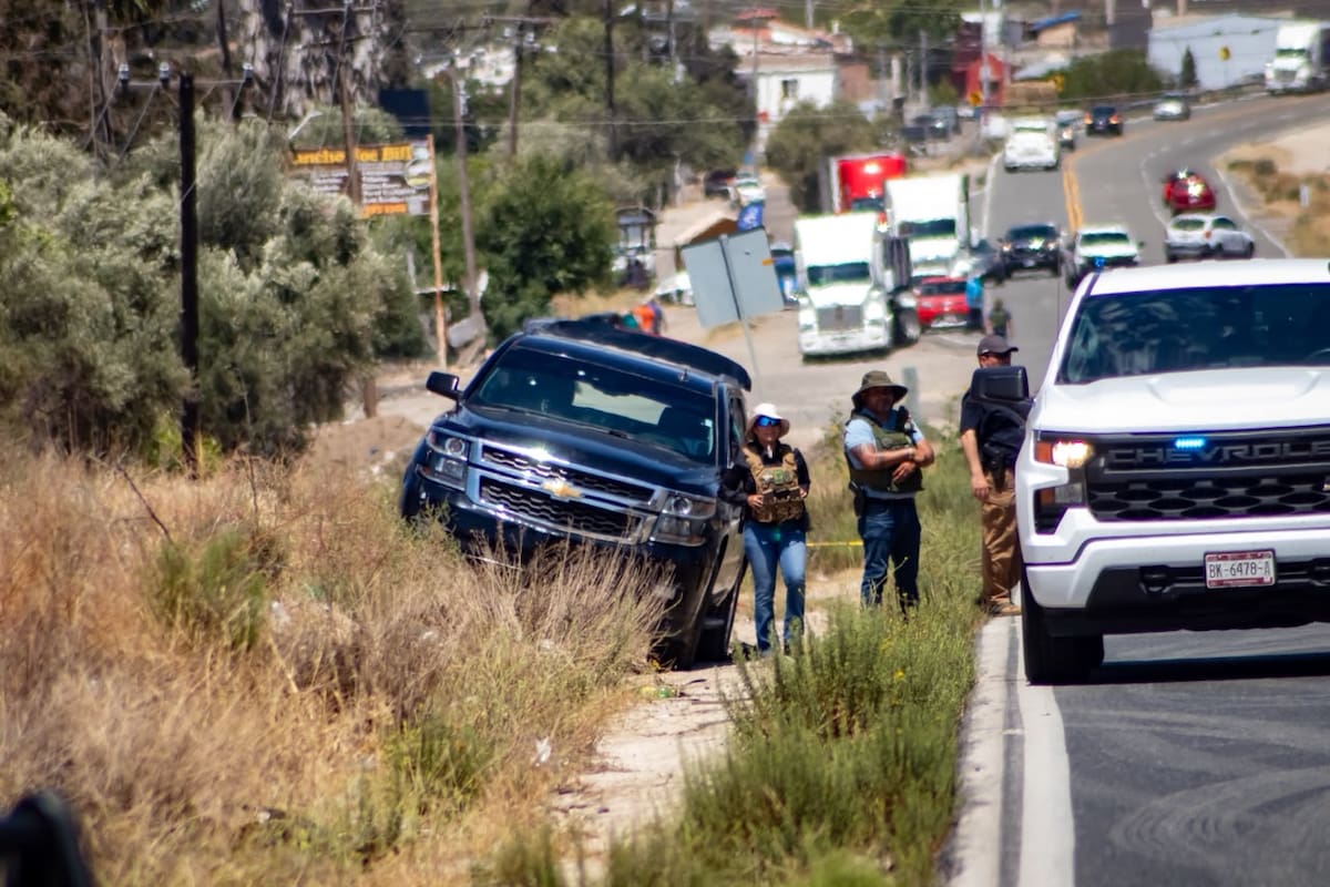 Abaten a presunto ladrón tras robo de camioneta a agente de la AEI en la carretera libre Tecate-Mexicali