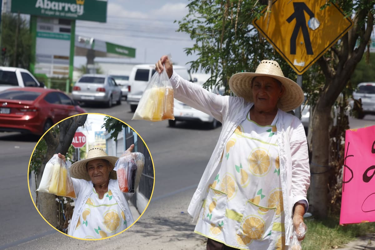 Con 73 años, Bertha vende hielitos todos los días bajo el sol de Hermosillo