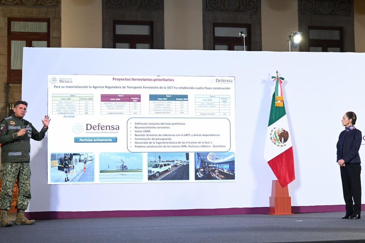 Tren de pasajeros en Sonora se construirá entre 2027 y 2029: Defensa