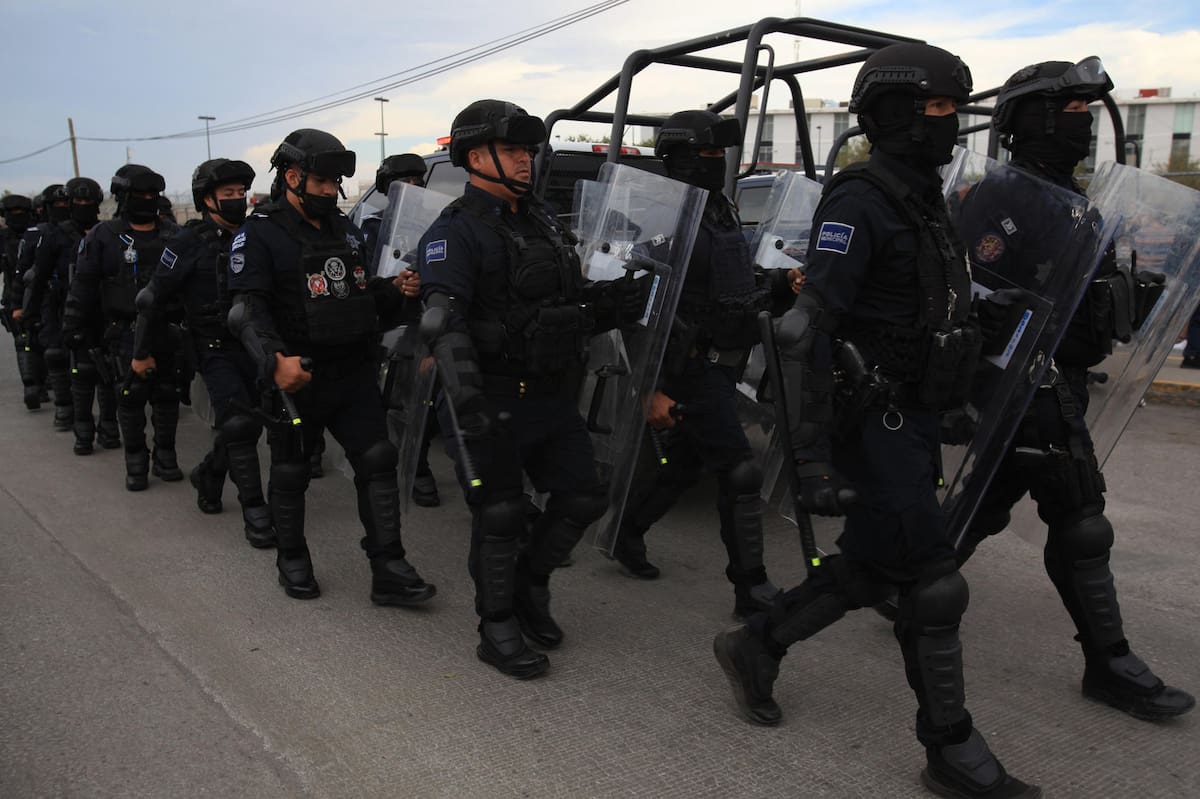 Integrantes de la Policía Municipal en Ciudad Juárez, estado de Chihuahua (México). EFE/Luis Torres