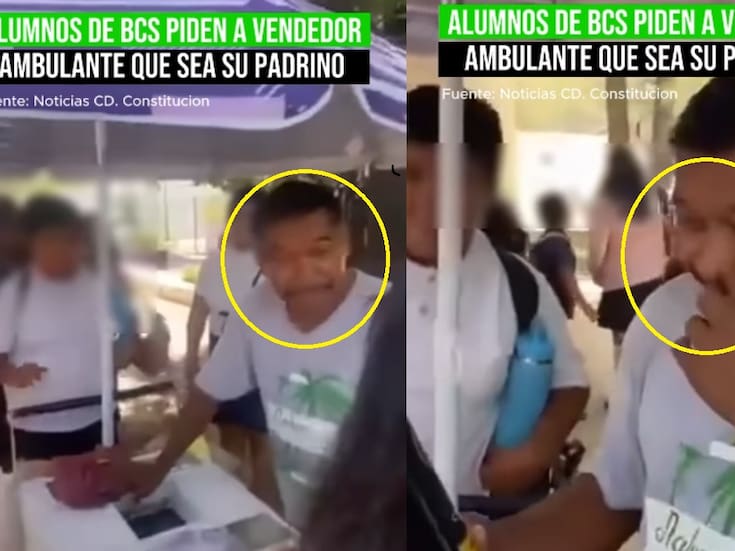 Estudiantes de primaria conmueven al pedirle a Don Abraham, vendedor de paletas, ser su padrino de generación
