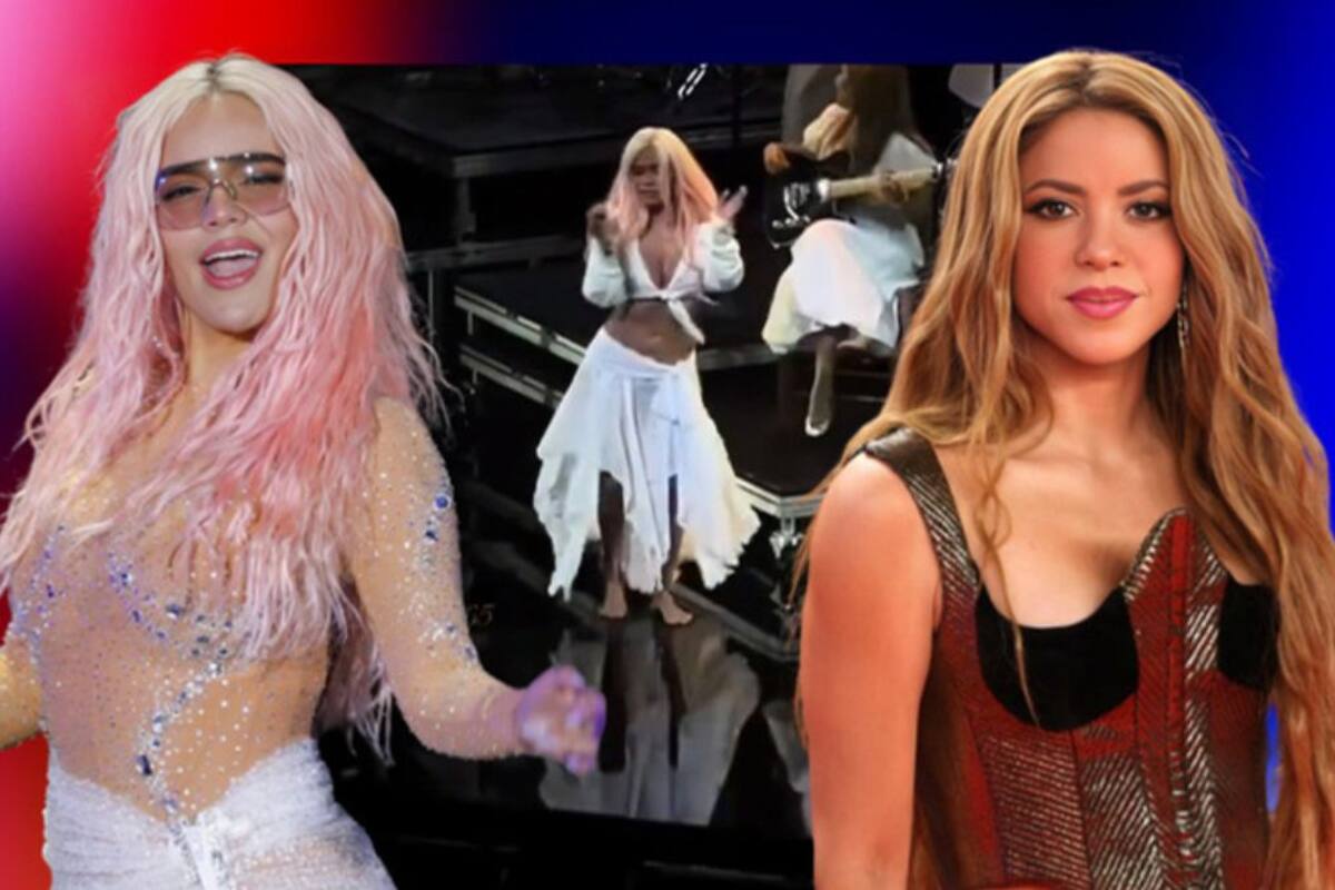 Karol G es acusada por supuestamente IMITAR a Shakira en su presentación en ‘Billboard Women In Music’