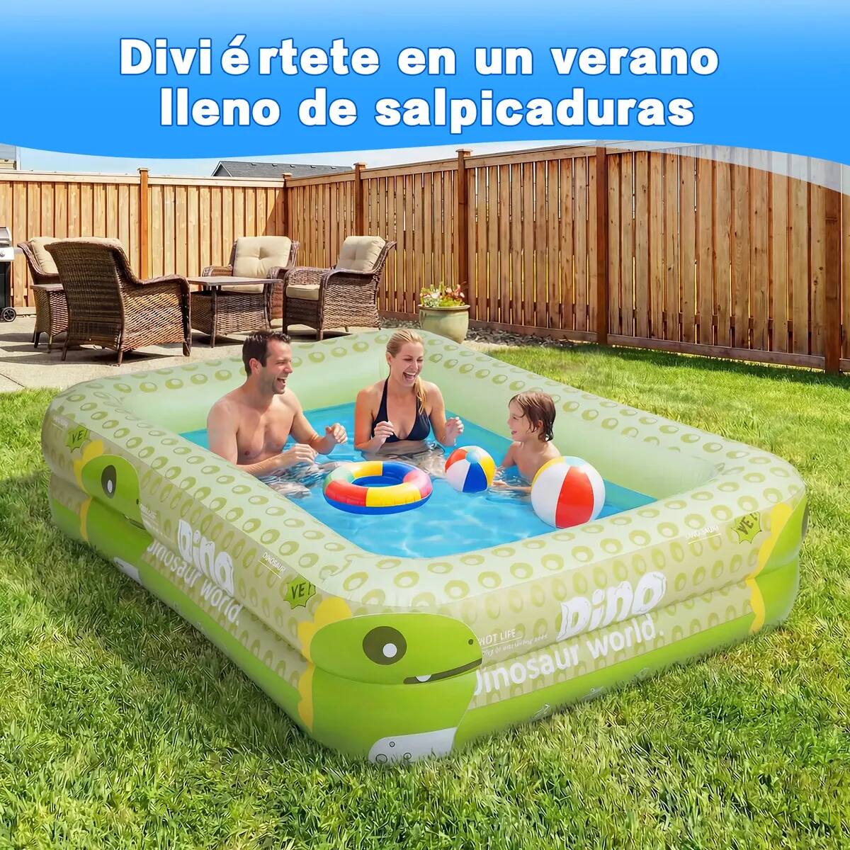Alberca inflable rectangular familiar | Mercado Libre