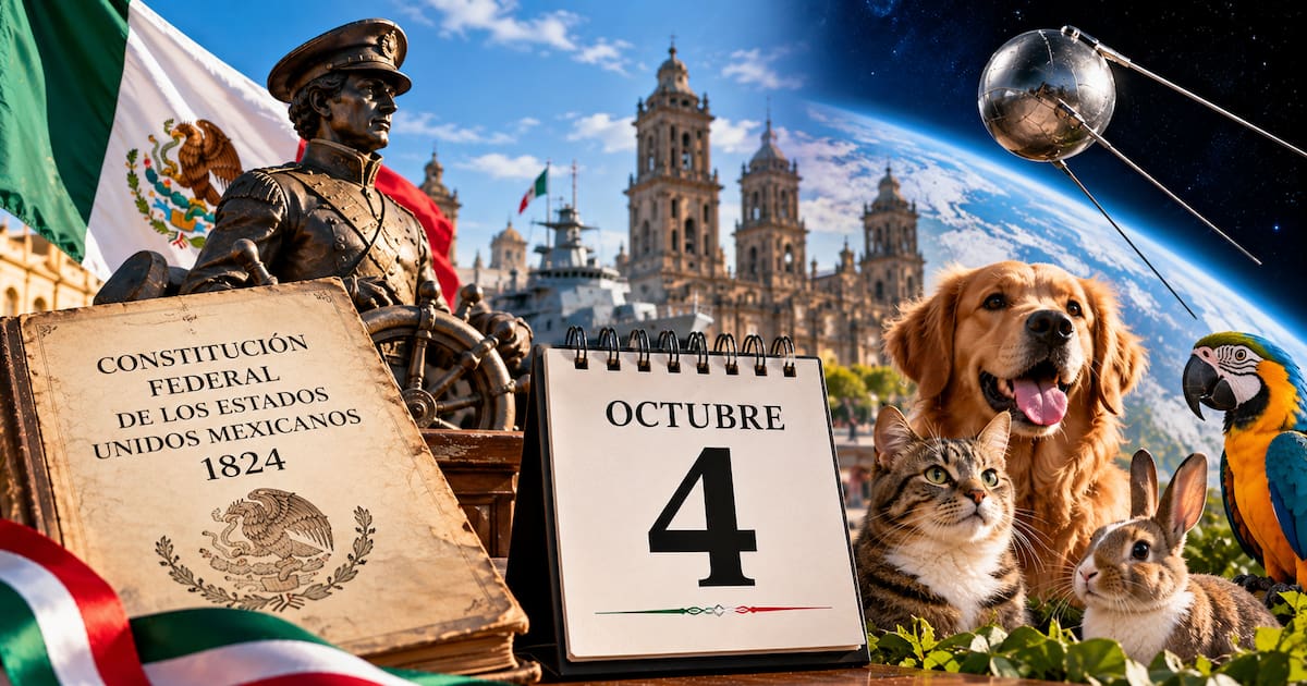 Qué se celebra el 4 de octubre: Constitución de 1824, Día Mundial de los Animales y el lanzamiento del Sputnik