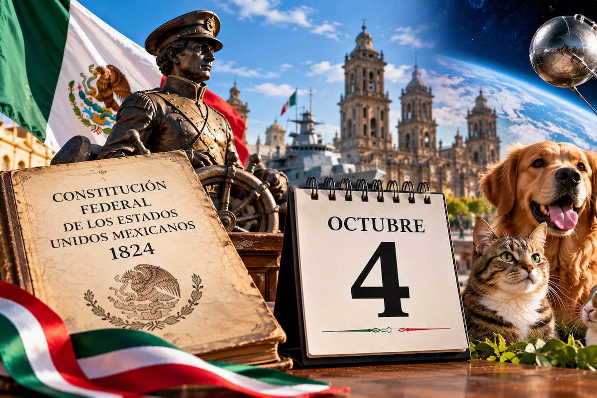 Qué se celebra el 4 de octubre: Constitución de 1824, Día Mundial de los Animales y el lanzamiento del Sputnik
