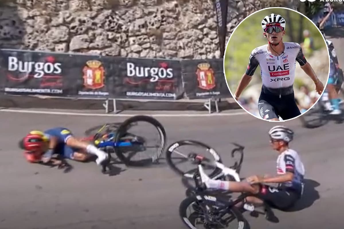 Isaac del Toro, el ‘’Hijo de Ensenada’’ sufre caída en la primera etapa de la Vuelta Burgos