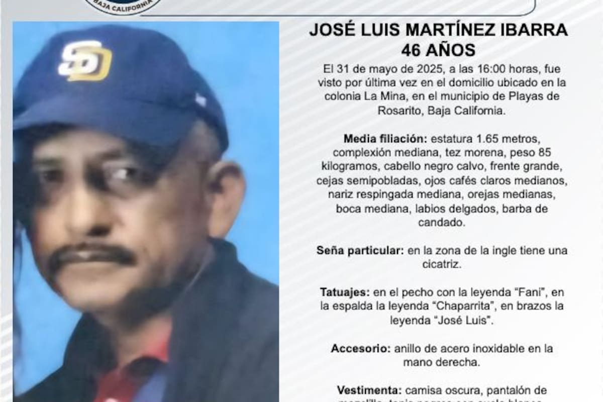Se busca a José Luis Martínez Ibarra de 46 años de edad