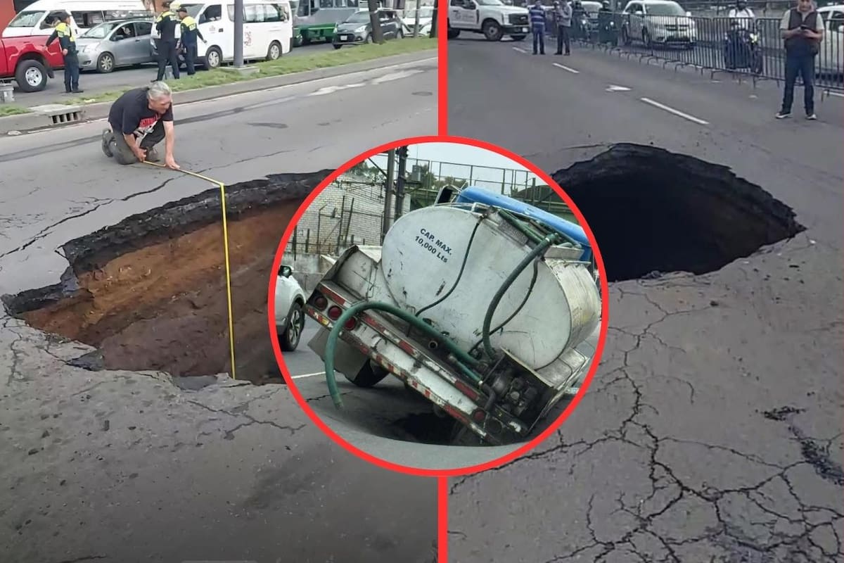 Se crea socavón en calzada Ignacio Zaragoza dejando graves afectaciones viales en CDMX; SEGIAGUA inicia reparaciones