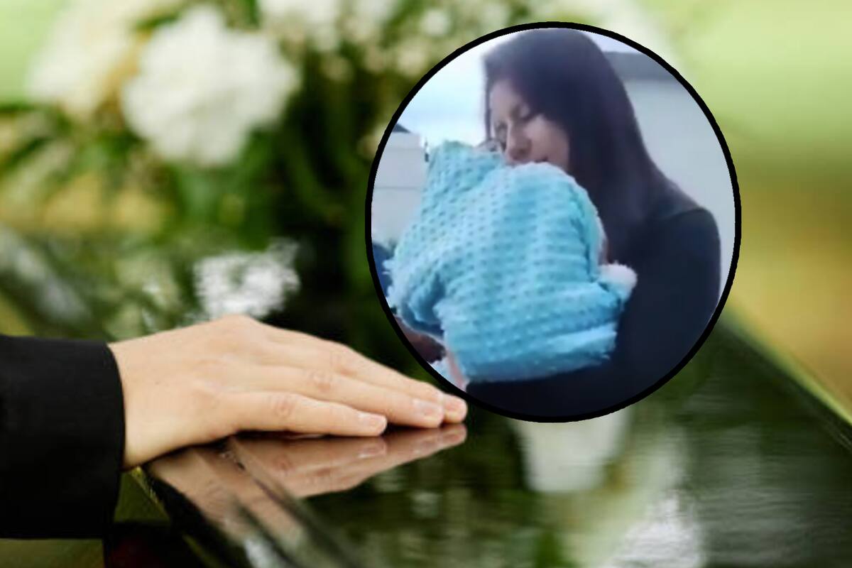 VIDEO: ¡Desgarrador! Madre saca a su bebé del ataúd para arrullarlo por última vez