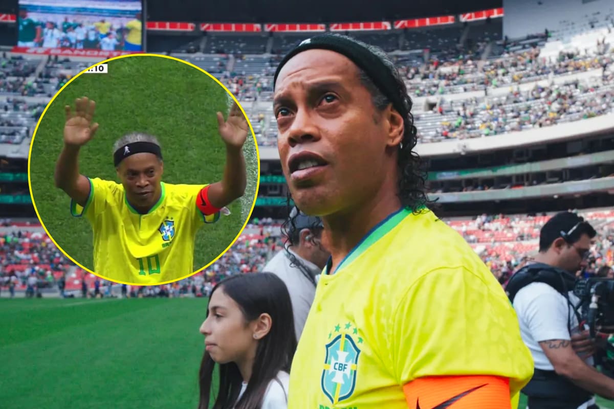 Ronaldinho revive su historia con México y conquista al público en el juego de leyendas