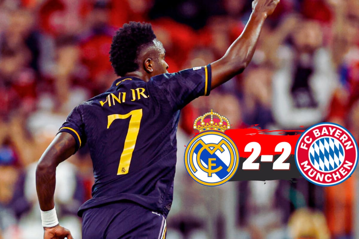 UCL: Vinicius Jr. protagoniza el empate 2-2 del Real Madrid ante el Bayern Múnich en las semifinales de la Champions