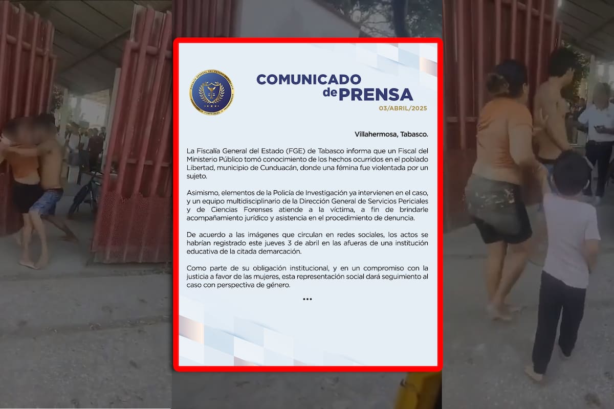 Captan en video cómo mujer es arrastrada y golpeada frente a multitud por su supuesta pareja en preparatoria de Tabasco (IMÁGENES SENSIBLES)
