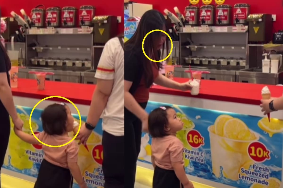 “La bebé le hizo caso a sus pensamientos intrusivos.”: Bebé pone a su madre en aprietos al comerse la nieve de otra persona
