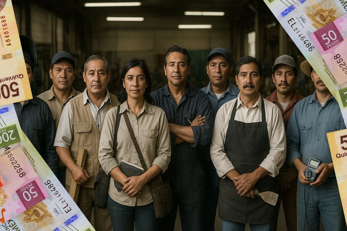 Confirmado: estos serán los nuevos salarios profesionales en 2026 tras el aumento del 13% al mínimo en México
