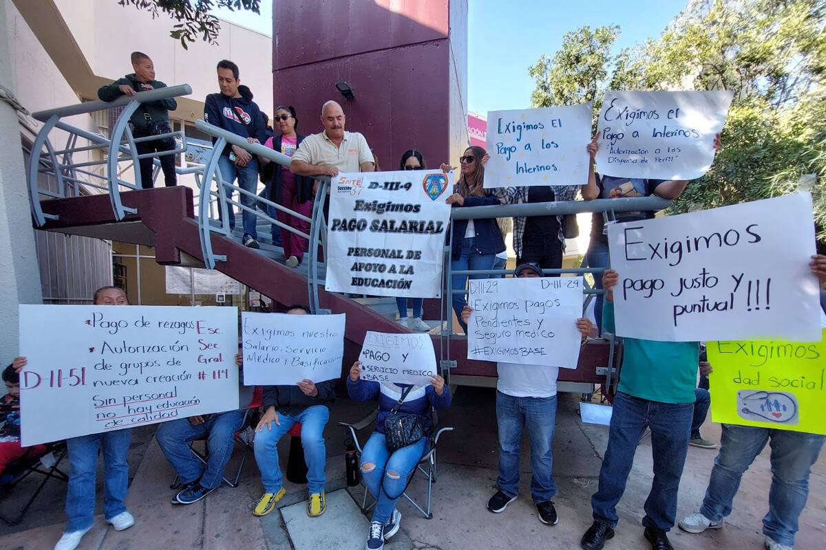 Exigen profesores de la Sección 37 de la SNTE pago de salarios y prestaciones