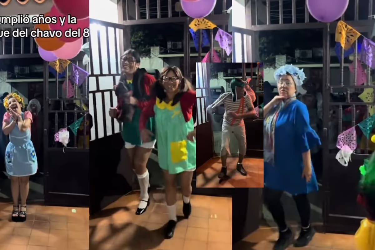 Tía organiza fiesta temática de El Chavo del 8 y disfraza a toda la familia: así fue el resultado
