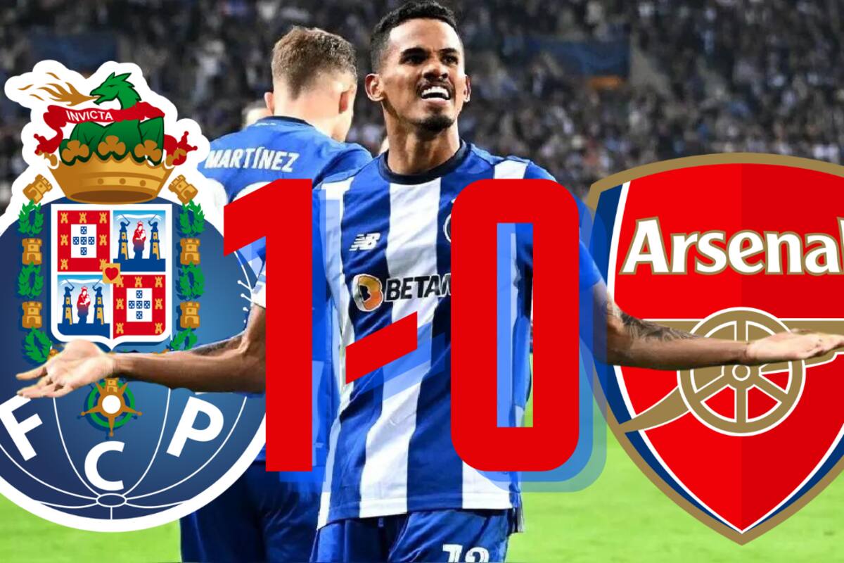 UEFA Champions League: Porto vence al Arsenal 1-0 con un golazo en el último minuto