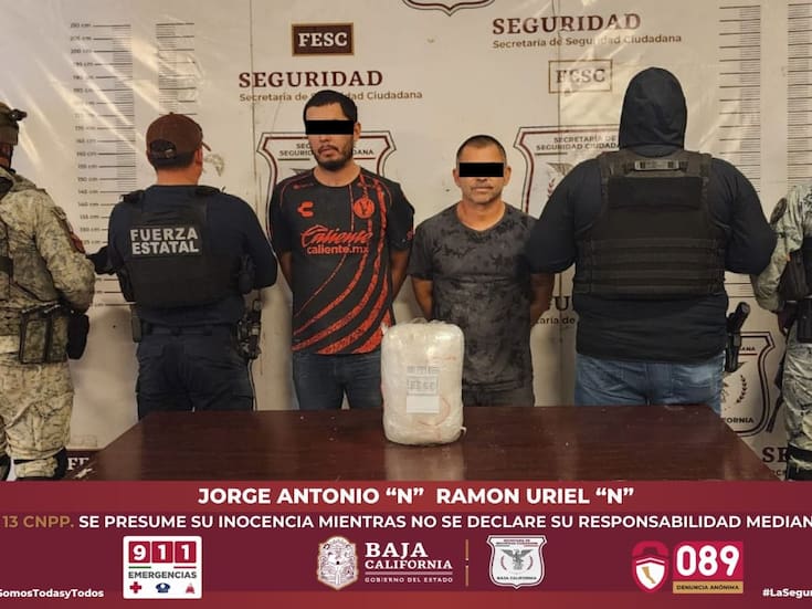 Los sorprenden con 5 kilos de metanfetamina afuera de casa en Tecate