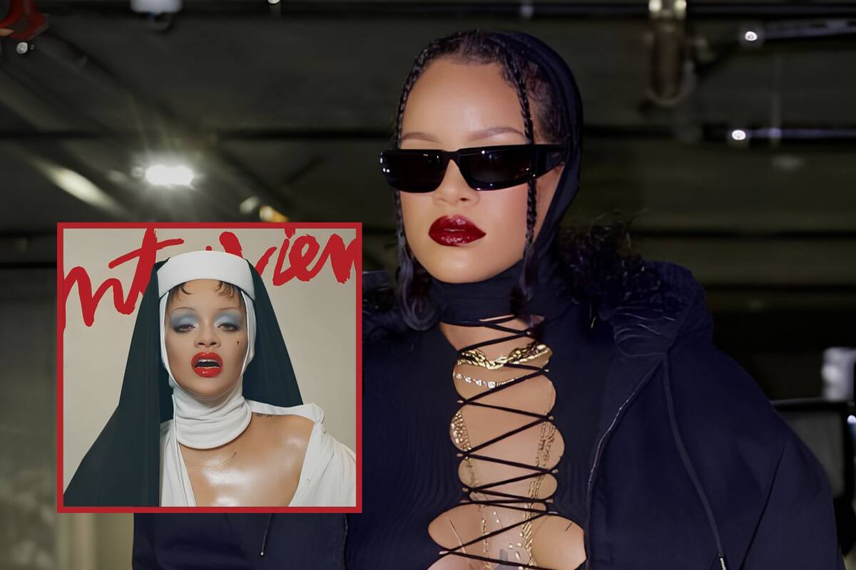 Rihanna causa polémica por posar vestida de monja para una revista