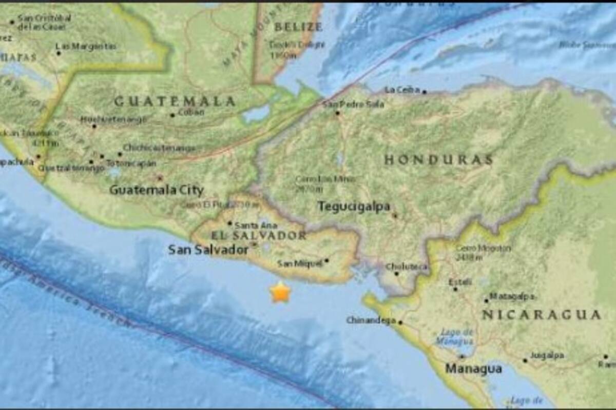 Sismo de 5.9 grados sacude El Salvador