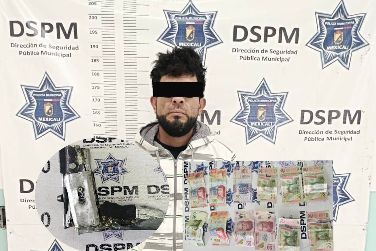 Detienen a presunto asaltante armado de tiendas de auto servicio tras huir en taxi