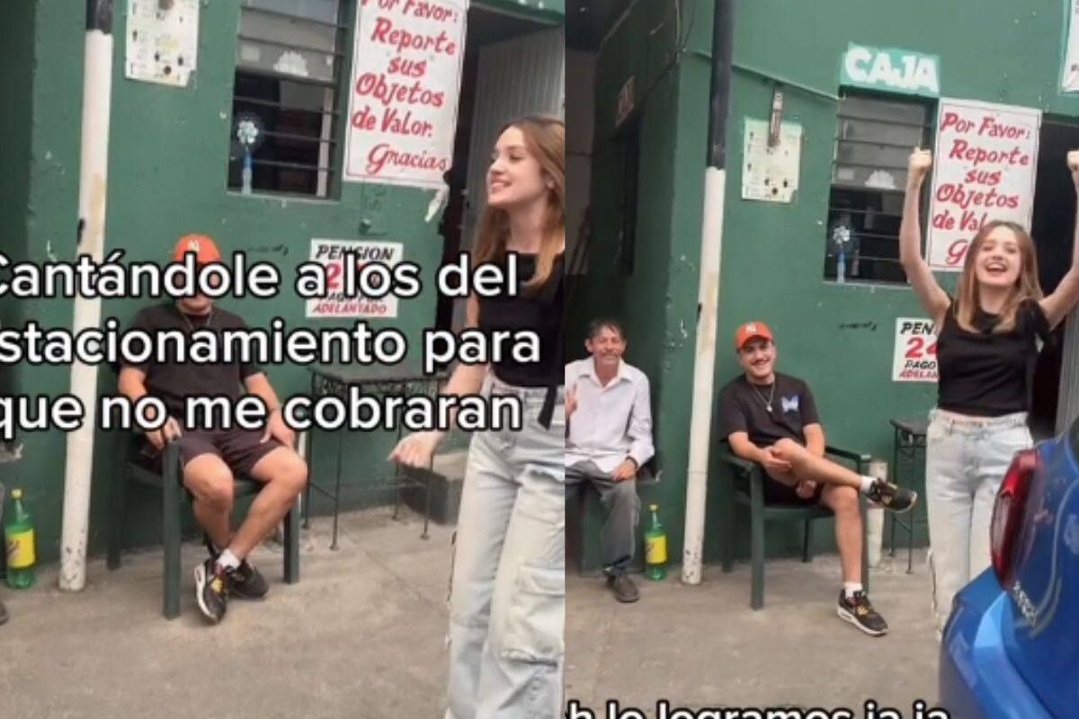 Para que no le cobren el estacionamiento, esta mujer le cantó a los encargados