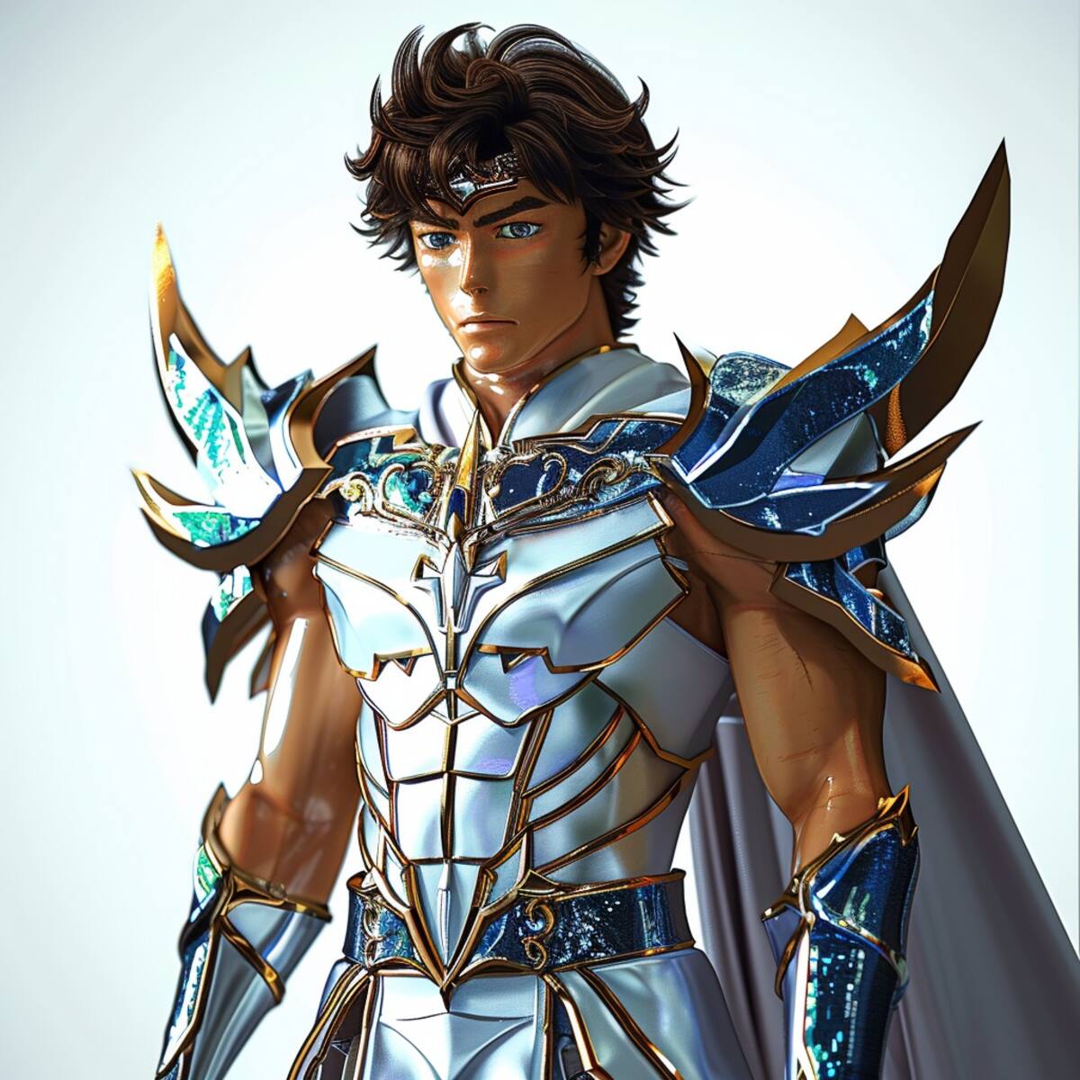 El Santo de Plata, Argol de Perseo, cobra vida en la imaginación de la inteligencia artificial con un toque de elegancia y fuerza.