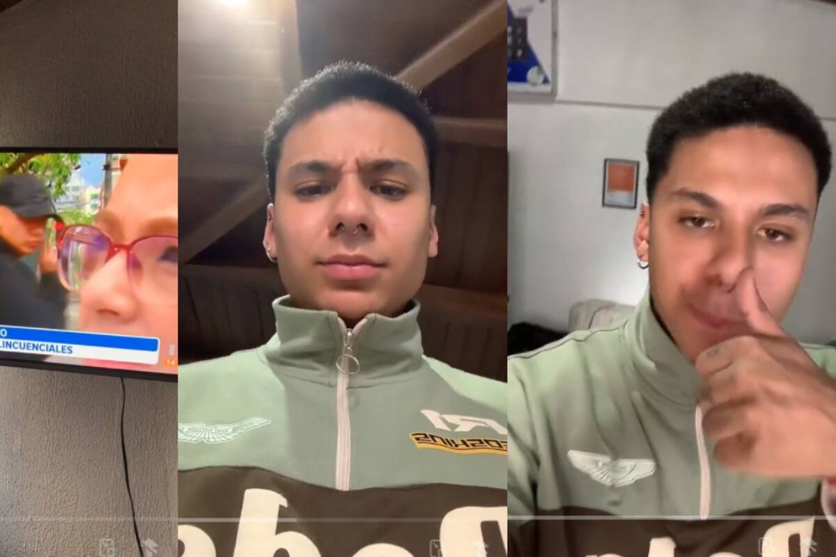 Joven hace la señal del “mewing” en un reportaje y el noticiero cree que “amenazó” a su equipo periodístico