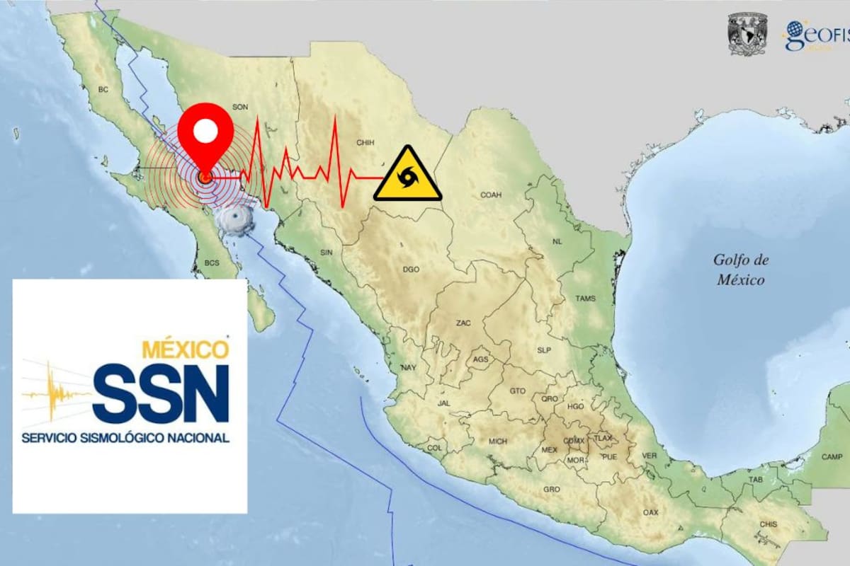Sismo de magnitud 4.0 se registra frente a Guaymas mientras el Huracán Polo avanza en Sonora; Servicio Sismológico Nacional ubica el epicentro cerca de Santa Rosalía, Baja California Sur