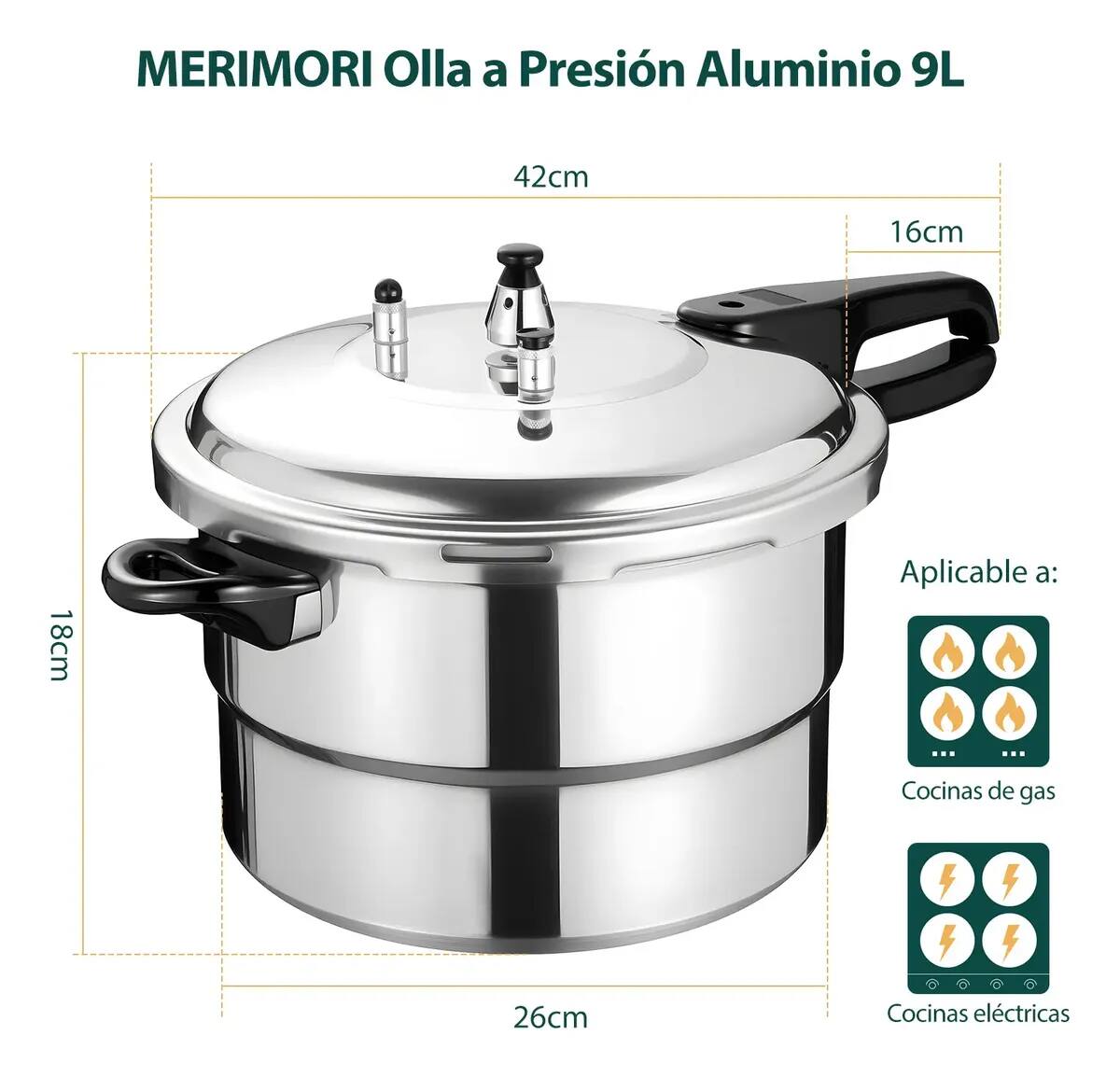 Olla express de presión de la marca MERIMORI | Mercado Libre