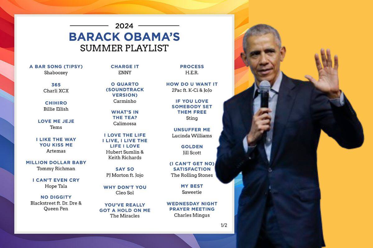 Barack Obama revela su lista musical de verano 2024