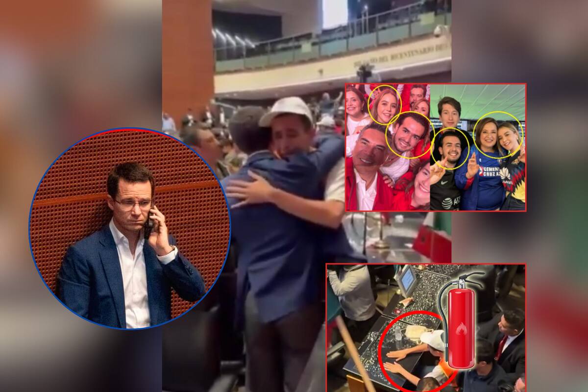 ¿Montaje? Ricardo Anaya consoló a manifestante por polvo de extintor en Reforma Judicial; exhiben fotos y grabaciones