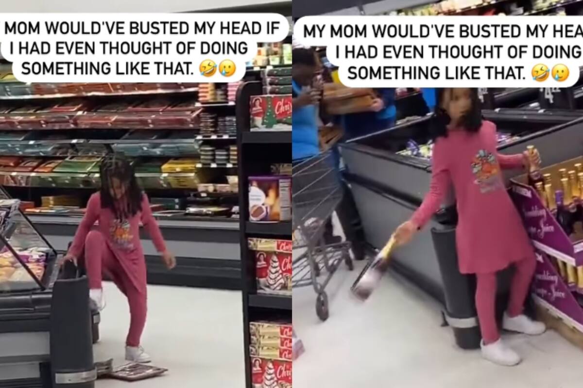 “¿Dónde están sus padres?”: Niña se vuelve viral al lanzar productos del supermercado al suelo y pisarlos