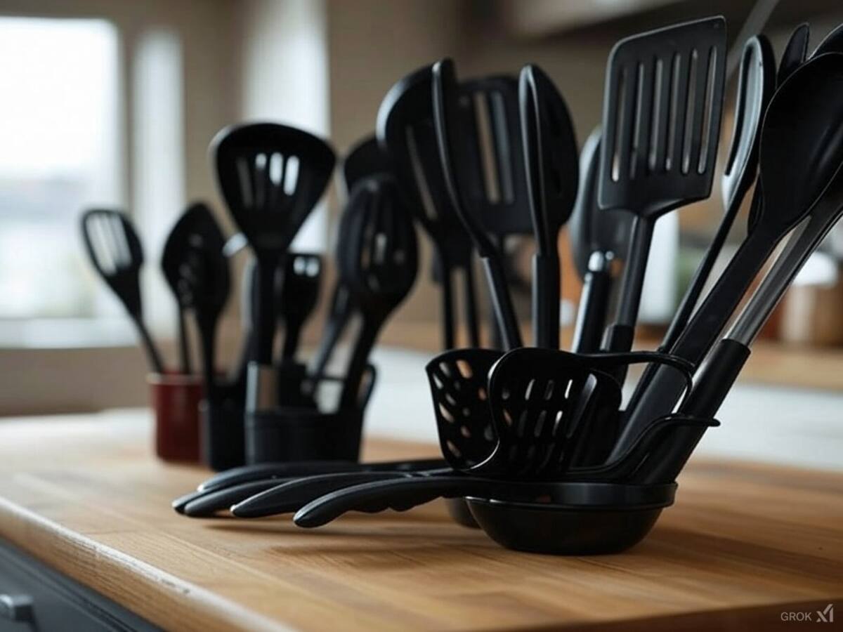 Los riesgos de los utensilios de cocina negros para la salud | Foto: Grok