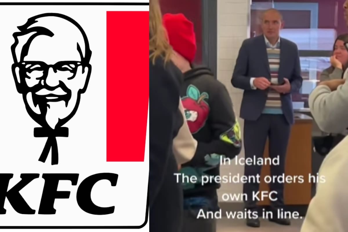 Ex-Presidente de Islandia se hace viral al hacer fila como cualquier ciudadano para comprar KFC