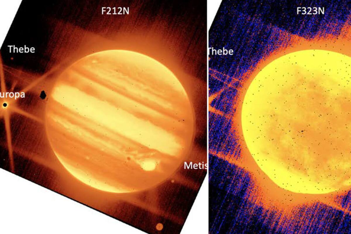 Telescopio James Webb: Muestran dos imágenes de Júpiter y sus satélites