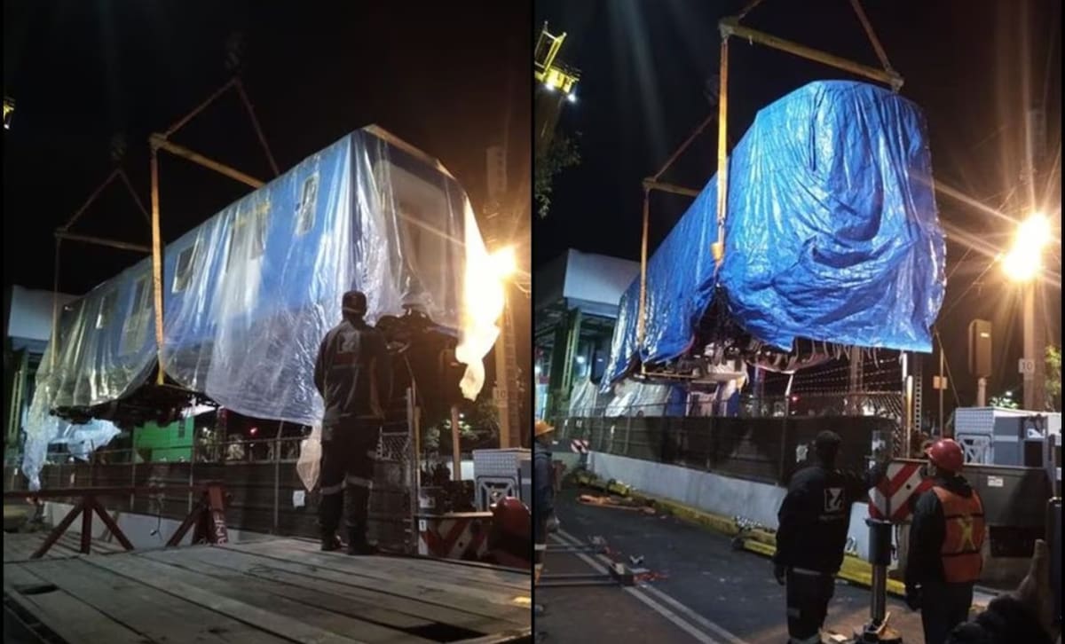 Llegan unidades del Tren Ligero a la CDMX desde China. // Foto: X @martibatres