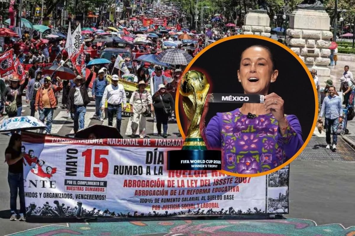 CNTE iniciará huelga nacional el 1 de junio y concentrará el 80% de sus protestas en CDMX durante el Mundial para exigir la abrogación de la Ley del ISSSTE; contemplan manifestaciones en embajadas, hoteles y el Estadio Banorte