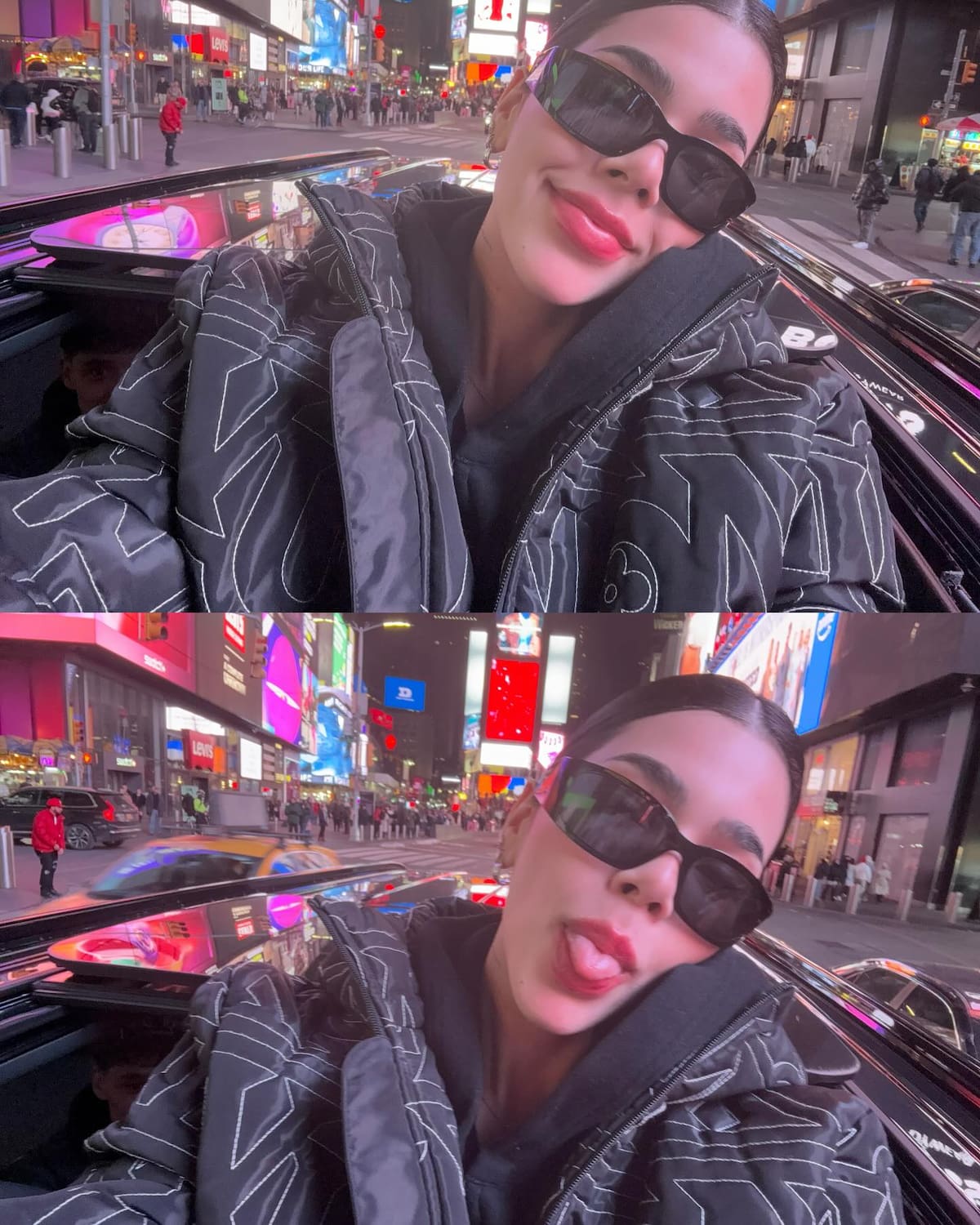 Peso Pluma aparece escondido en la foto de Kenia Os / Instagram @keniaos