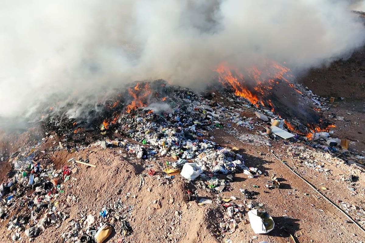 Nuevo incendio en el relleno sanitario de Nogales