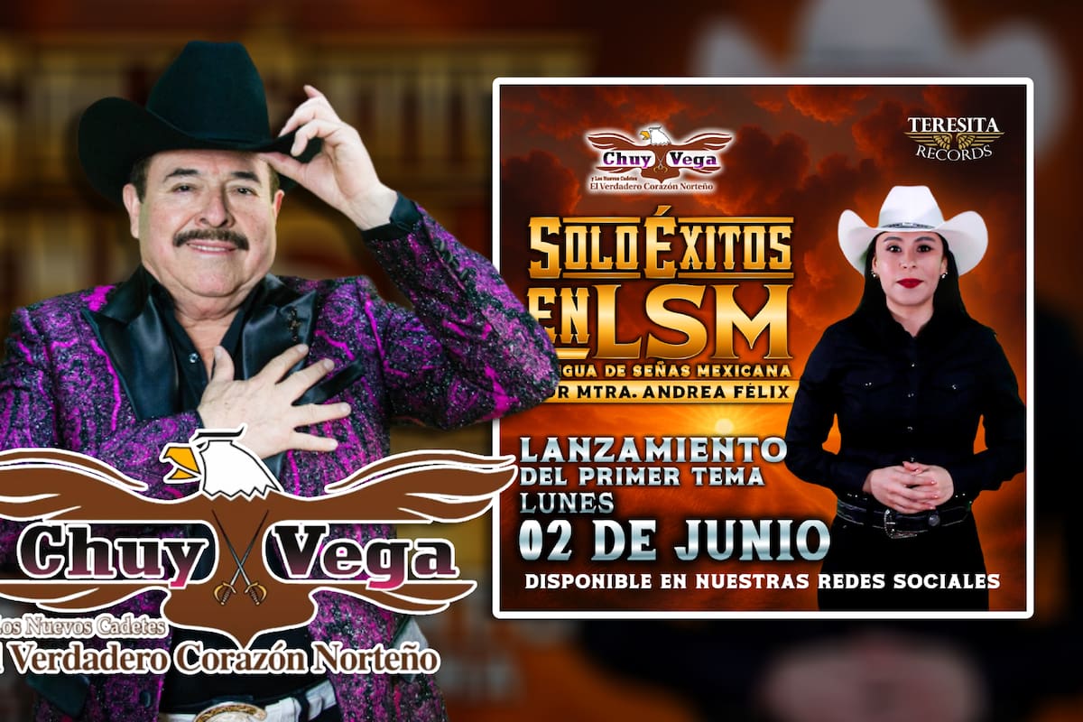 Chuy Vega lanza álbum de música norteña en Lengua de Señas Mexicana