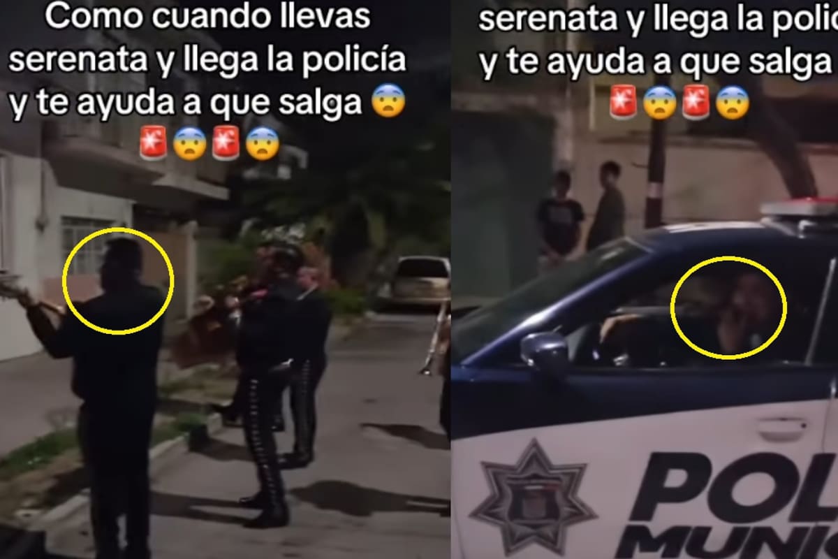 “Ellos hicieron el coro con las sirenas”: patrulla ayuda a joven que llevaba serenata en la madrugada