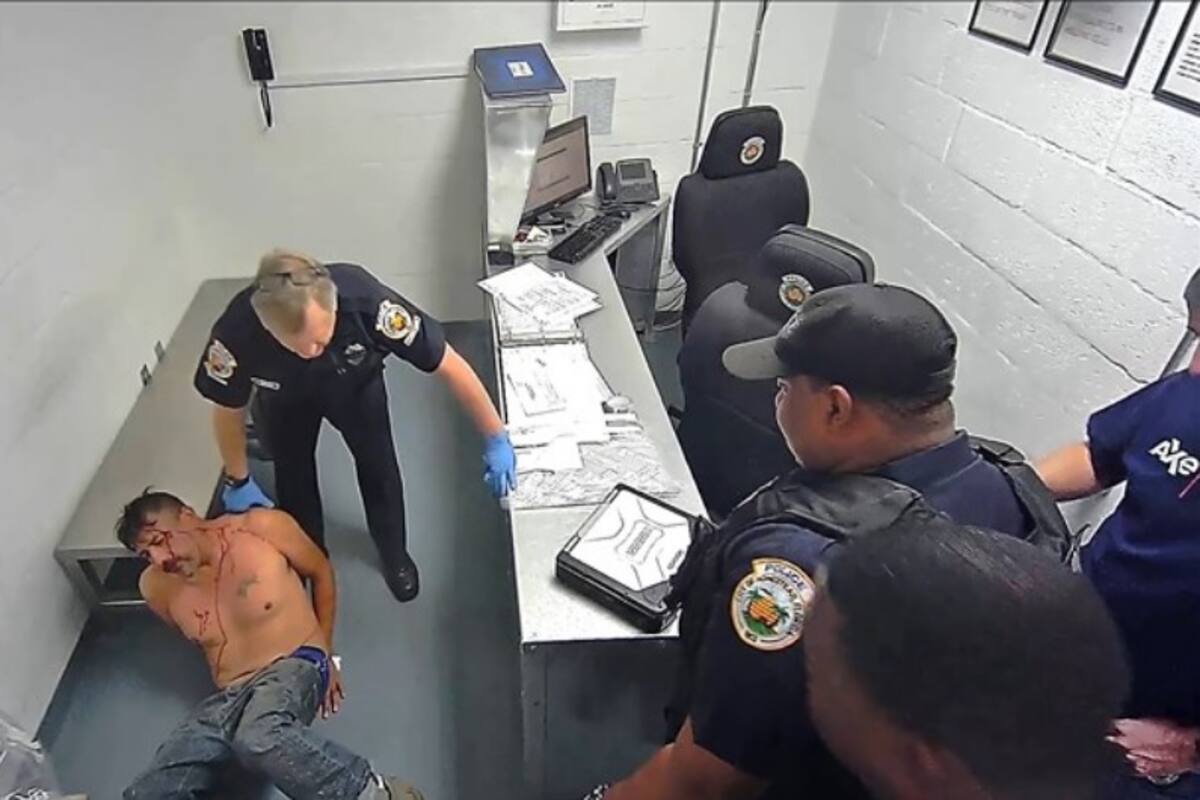 VIDEO: Policía lanza a detenido esposado contra pared