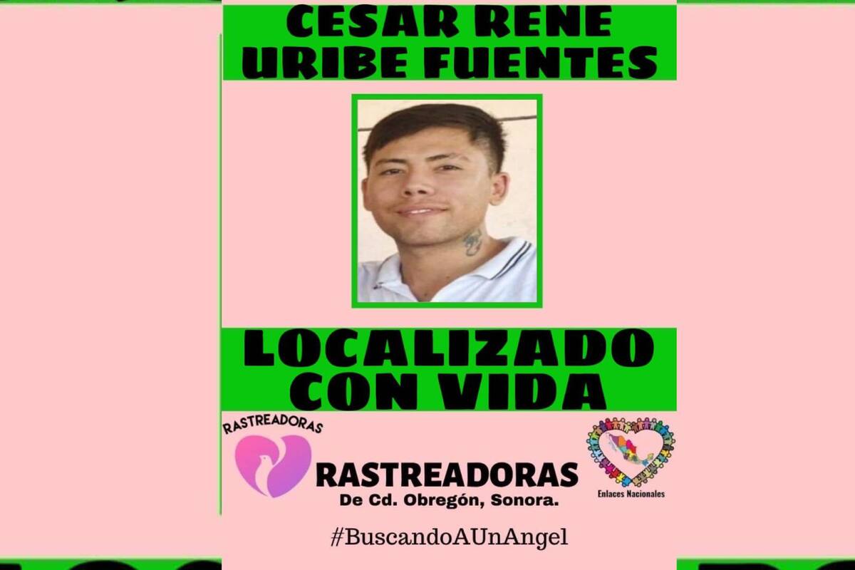 Localizan vivo a César, joven reportado como desaparecido en Obregón