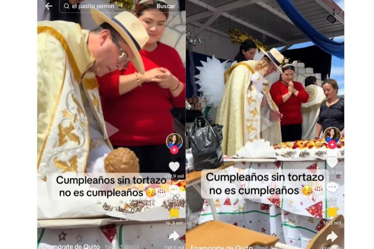 Sin pastel no hay cumpleaños: Festejan al Niño Jesús con un gran pastel
