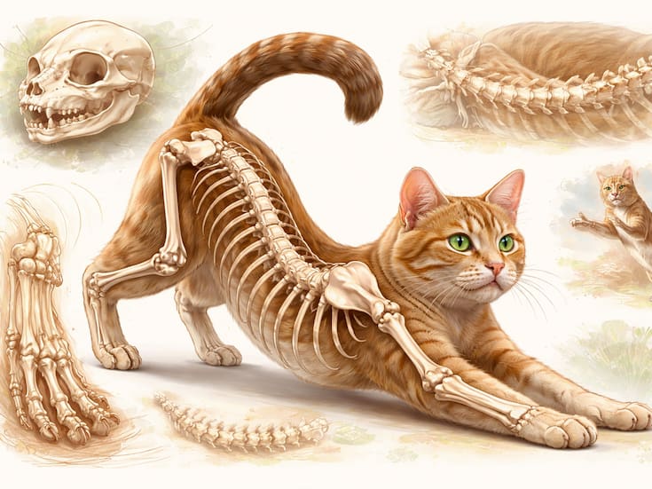 ¿Sabías que los gatos tienen más huesos que los humanos?